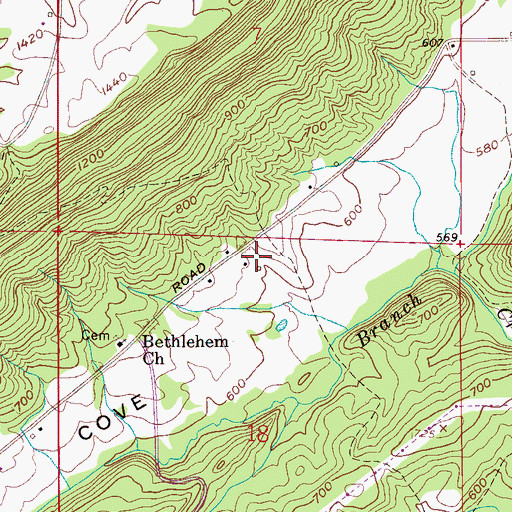 Topographic Map of Fidelity Church (historical), AL