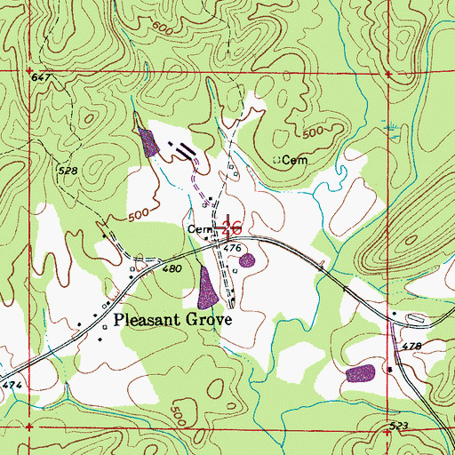 Topographic Map of Franklin School (historical), AL
