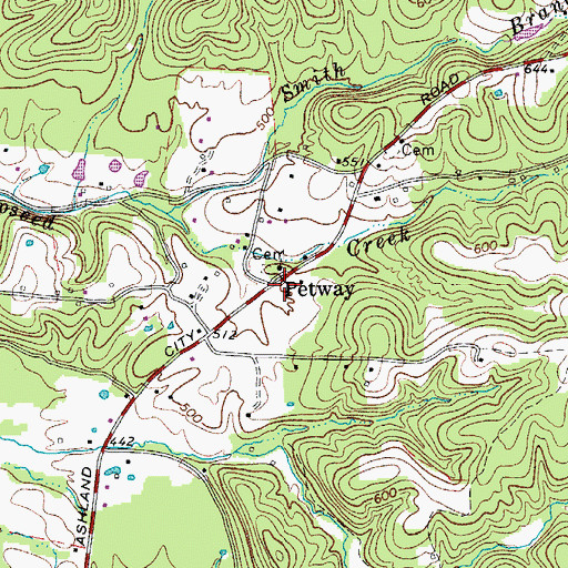 Topographic Map of Idlewild School (historical), TN