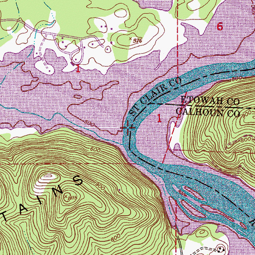 Topographic Map of Greensport Ferry (historical), AL