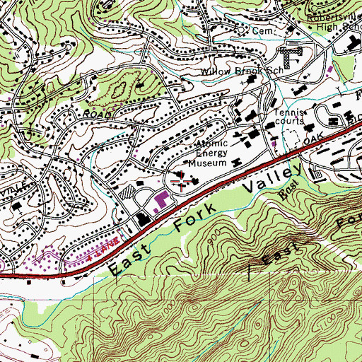 Topographic Map of First Freewill Baptist Church, TN