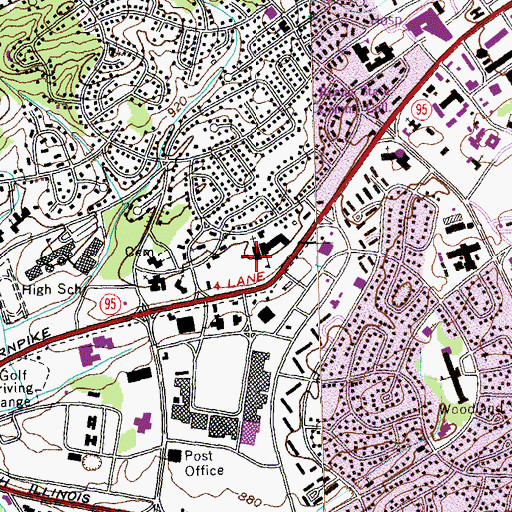 Topographic Map of Saint Marys Catholic Church, TN