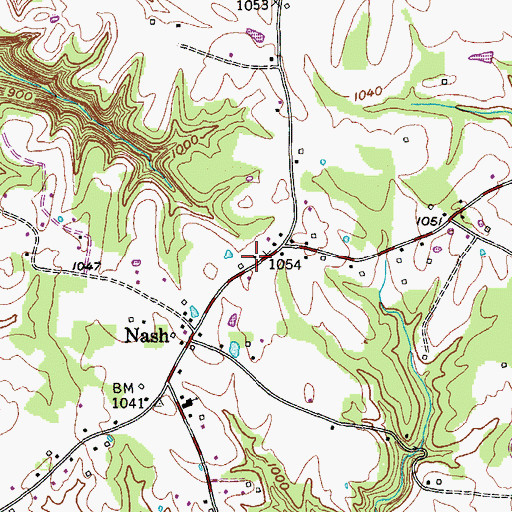 Topographic Map of Burton Post Office (historical), TN