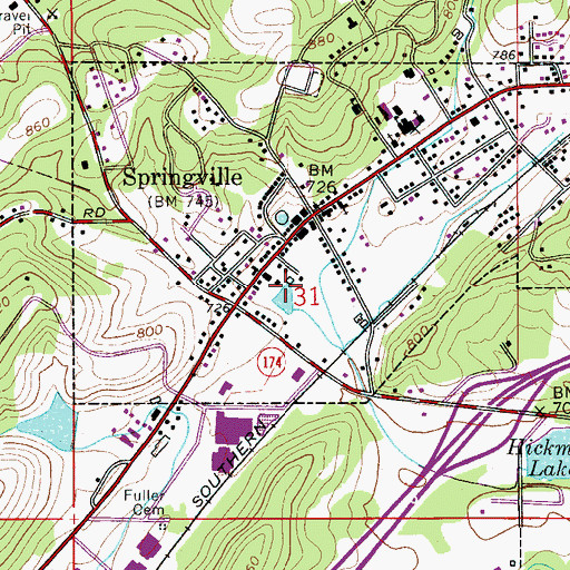 Topographic Map of Herrings Big Spring, AL