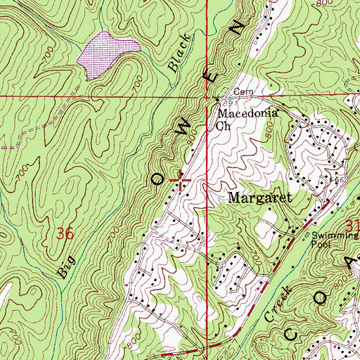 Topographic Map of Hill Number 2, AL