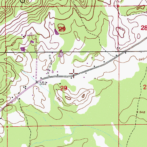 Topographic Map of Hopewell Church, AL