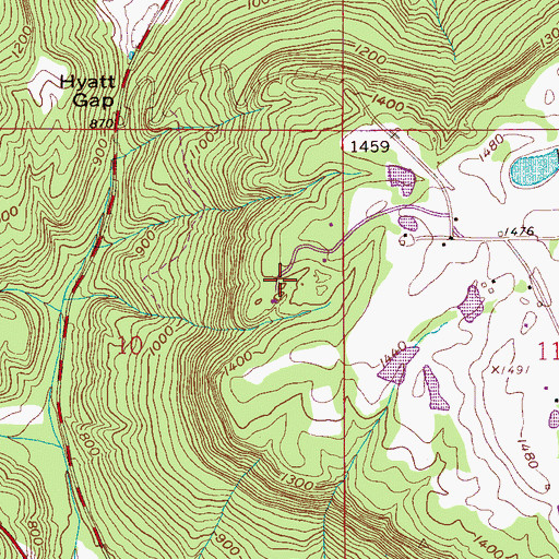 Topographic Map of Horse Pens Forty, AL
