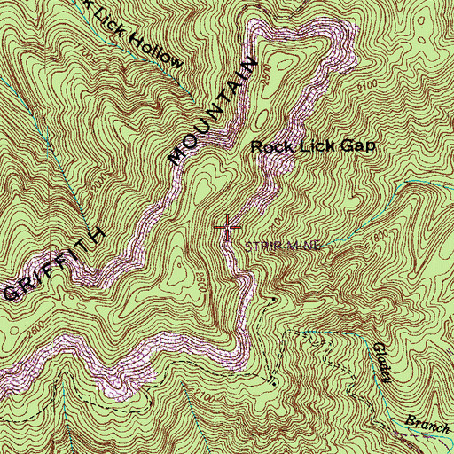 Topographic Map of McCoy Big Mary Mine, TN