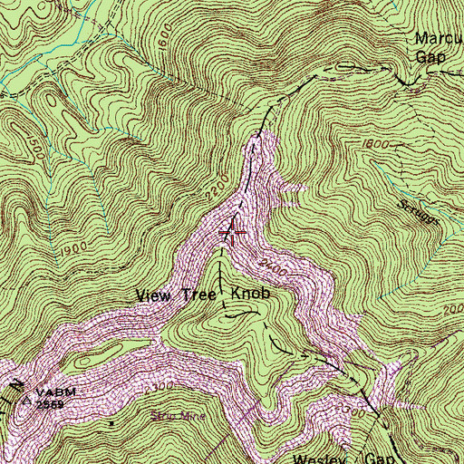 Topographic Map of Phillips Red Ash Mine, TN