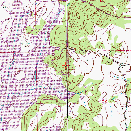 Topographic Map of Jonny Smith Subdivision, AL