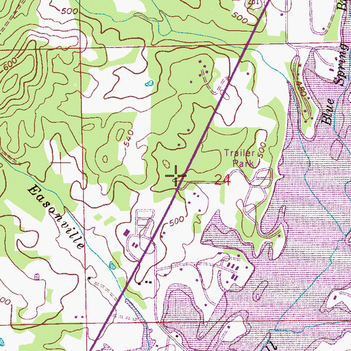 Topographic Map of Logan Martin Lake Church of Christ, AL