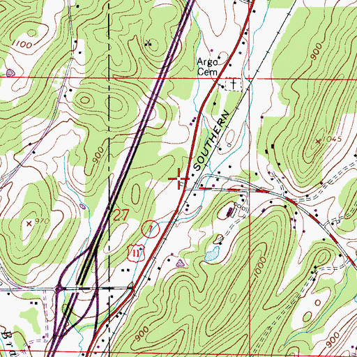 Topographic Map of Misty Pines, AL