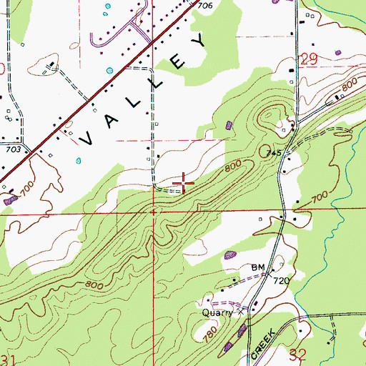 Topographic Map of Moody High School, AL