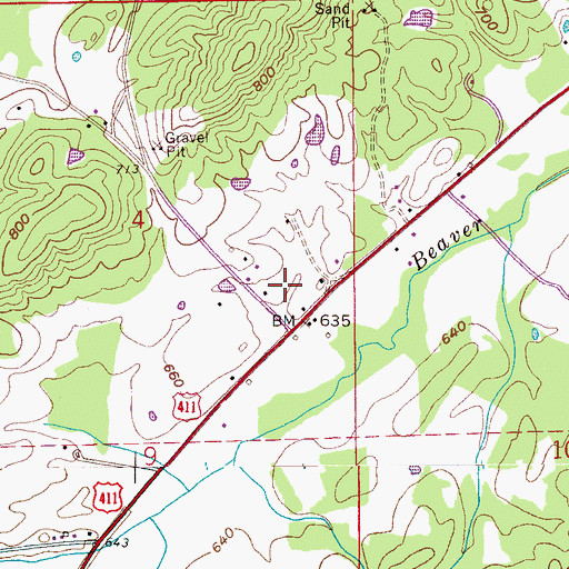 Topographic Map of New Haven Church, AL