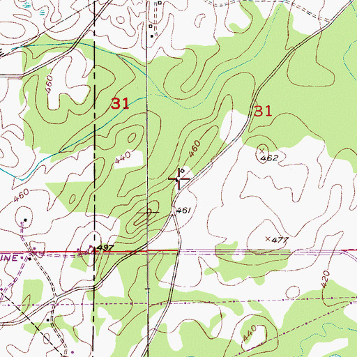 Topographic Map of New Hope Church, AL