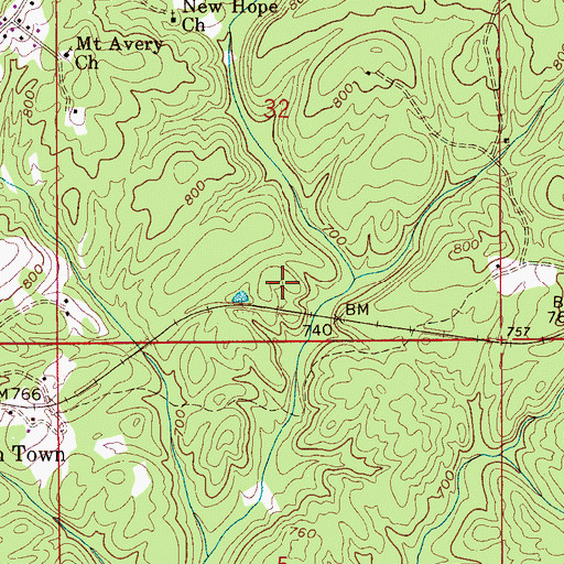 Topographic Map of Odenville Industrial Park, AL