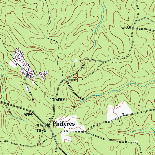 Topographic Map of Rigby Number One Mine, TN