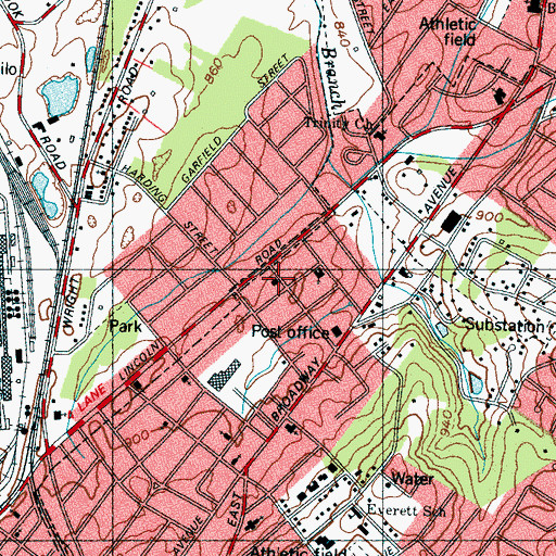 Topographic Map of Bible Baptist Church, TN