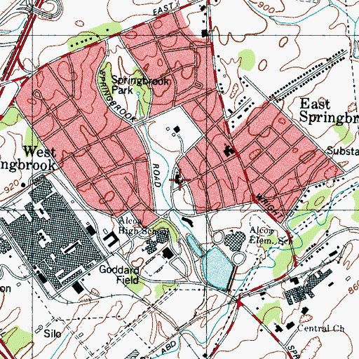 Topographic Map of First United Methodist Church of Alcoa, TN
