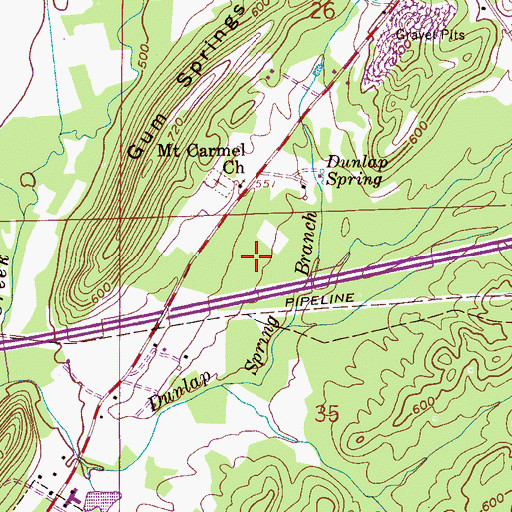 Topographic Map of Saint Vincent's Hospital - Saint Clair, AL