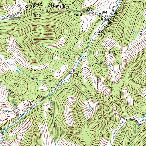 Topographic Map of Sycamore School (historical), TN