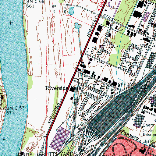 Topographic Map of East Chattanooga Post Office, TN