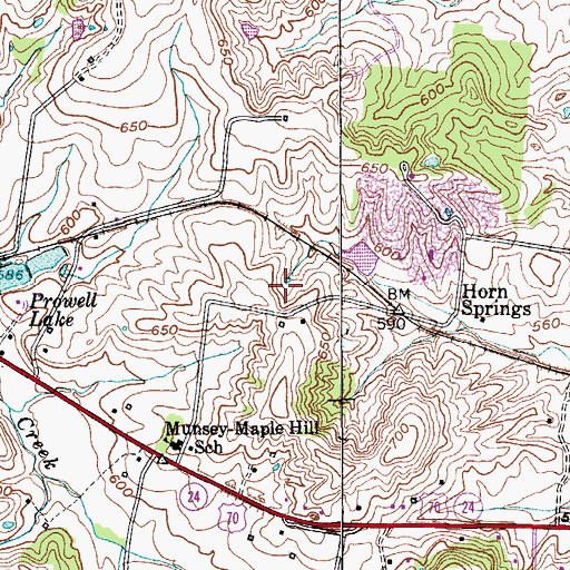 Topographic Map of Horn Spring Number Two, TN