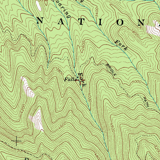 Topographic Map of Grotto Falls, TN