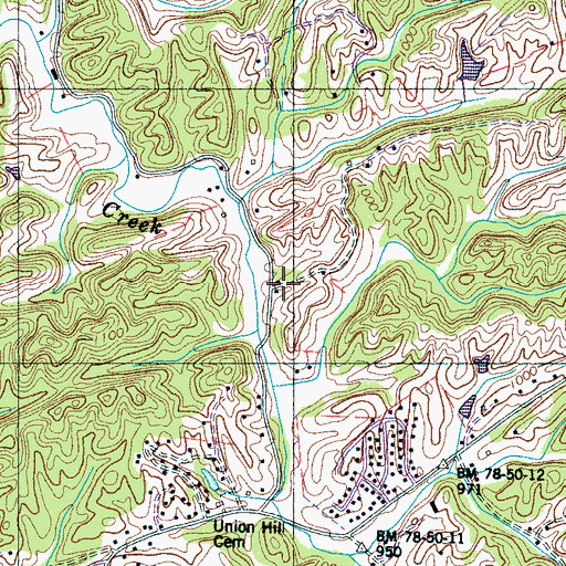 Topographic Map of Kellum School (historical), TN