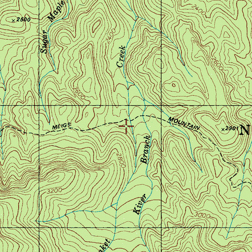 Topographic Map of King Branch Campsite, TN