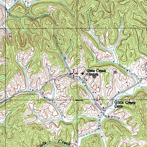Topographic Map of Knight School (historical), TN