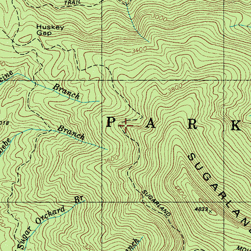 Topographic Map of Medicine Branch Bluff Campsite, TN
