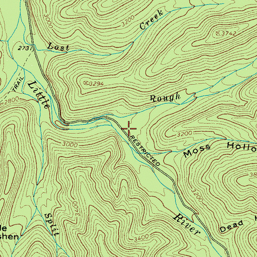 Topographic Map of Rough Creek Campsite, TN