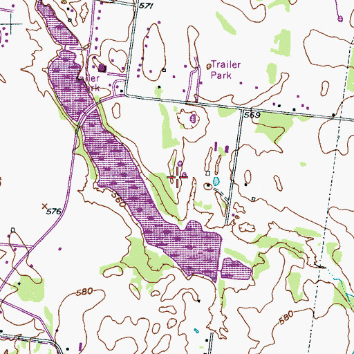 Topographic Map of Lindsey Cemetery, TN