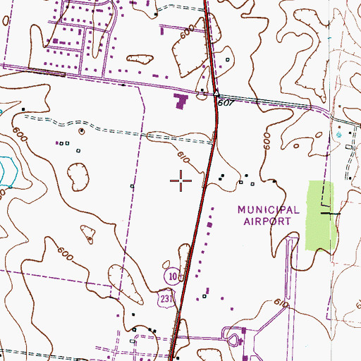 Topographic Map of Murfreesboro Post Office, TN