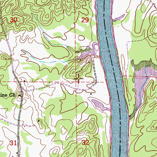 Topographic Map of Wester Cemetery, AL