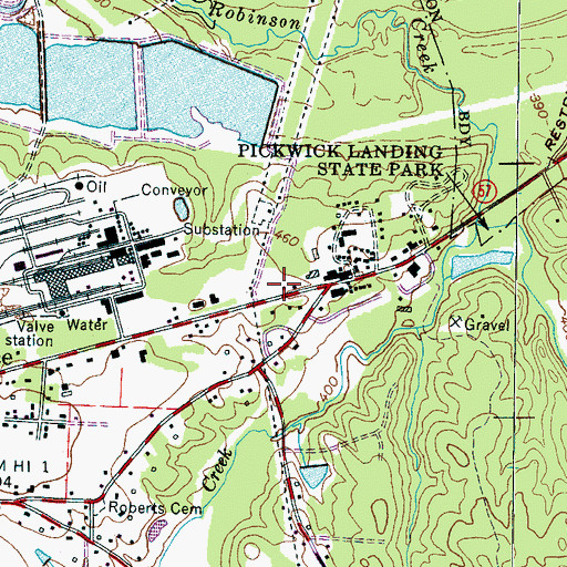 Topographic Map of Counce Post Office, TN