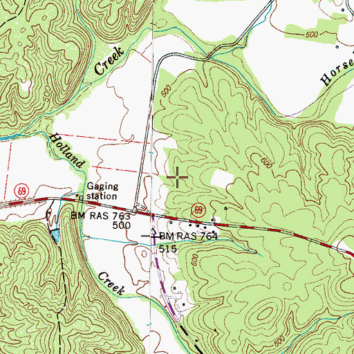 Topographic Map of Cantrell-Johnson Cemetery, TN