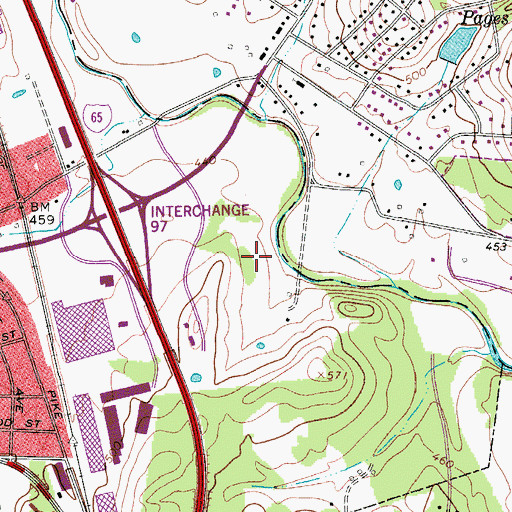Topographic Map of Goodlettsville Post Office, TN
