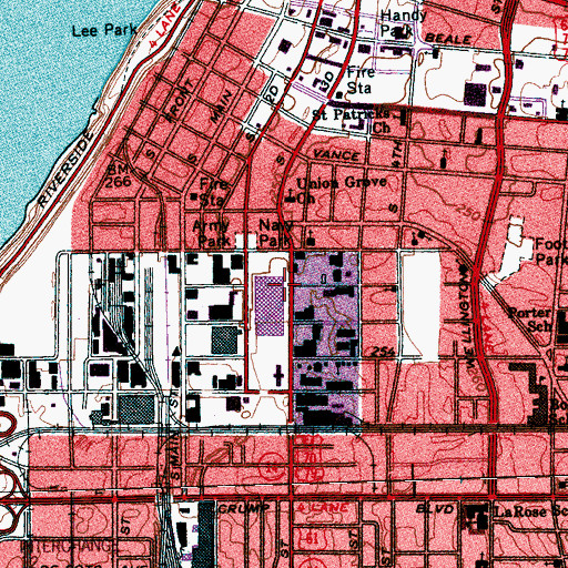 Topographic Map of Memphis Post Office, TN
