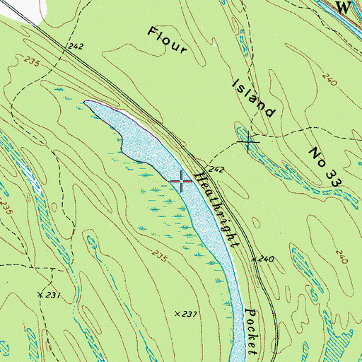 Topographic Map of Heathright Pocket, TN
