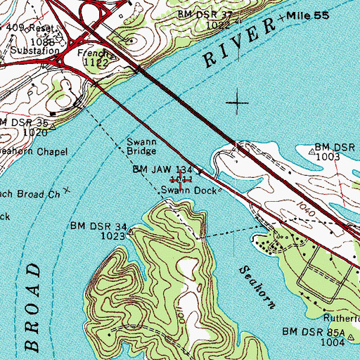 Topographic Map of Seehorn Creek, TN