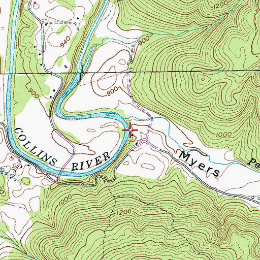Topographic Map of Isleford, TN