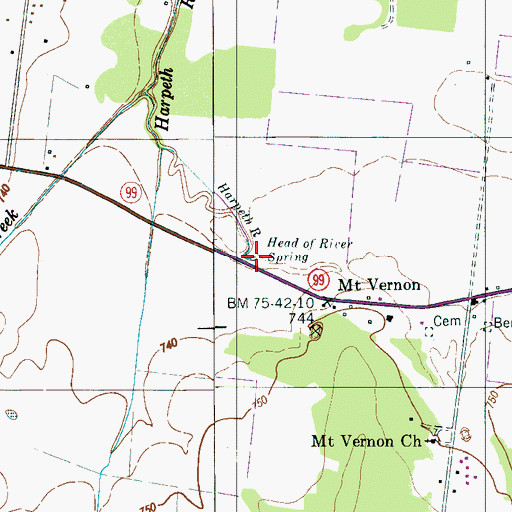 Topographic Map of Head of River Spring, TN