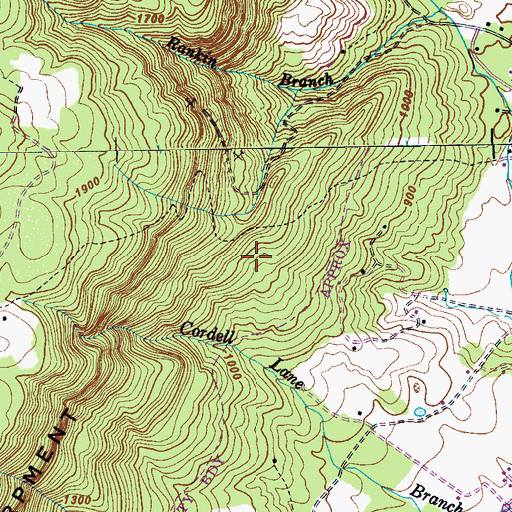 Topographic Map of Sequatchie County, TN