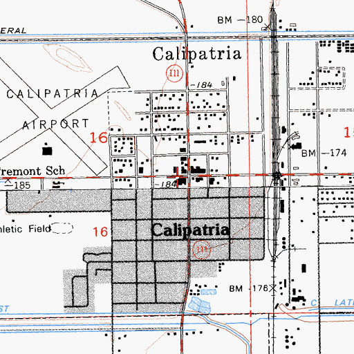 Topographic Map of Calipatria, CA