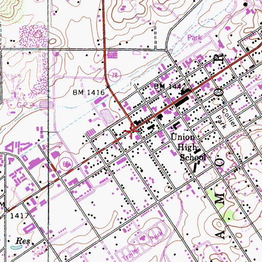 Topographic Map of Ramona, CA