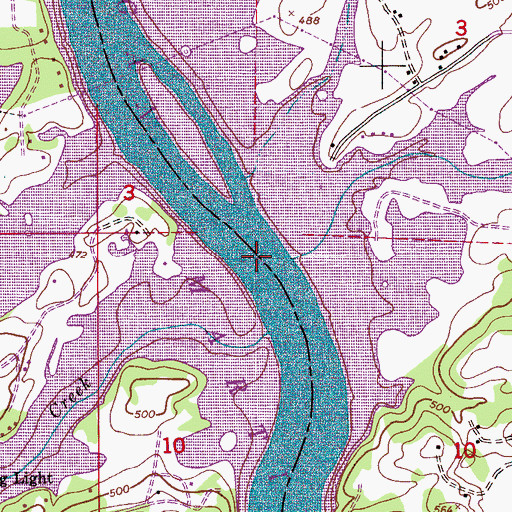 Topographic Map of Truss Ferry (historical), AL