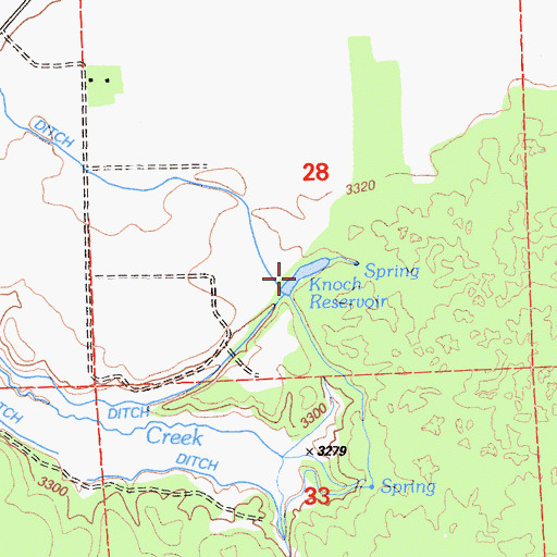 Topographic Map of Knoch Reservoir, CA