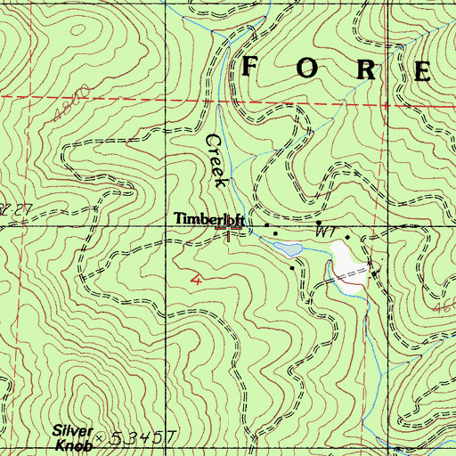 Topographic Map of Timberloft, CA